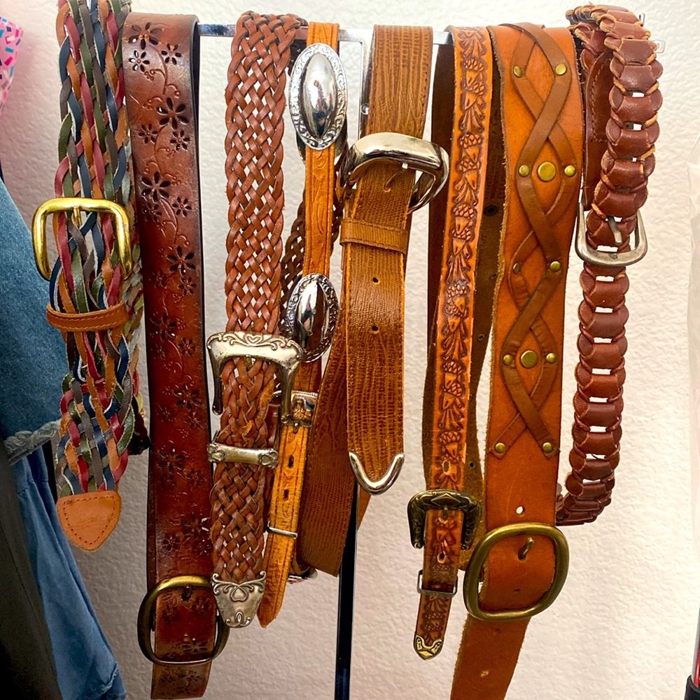 All SOLD 🤎Vintage Leather Belts! Pick your Fav $10